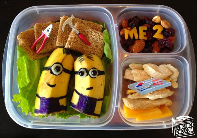 美&ldquo;午餐爸爸&rdquo;自制創(chuàng)意便當(dāng)受捧【圖】