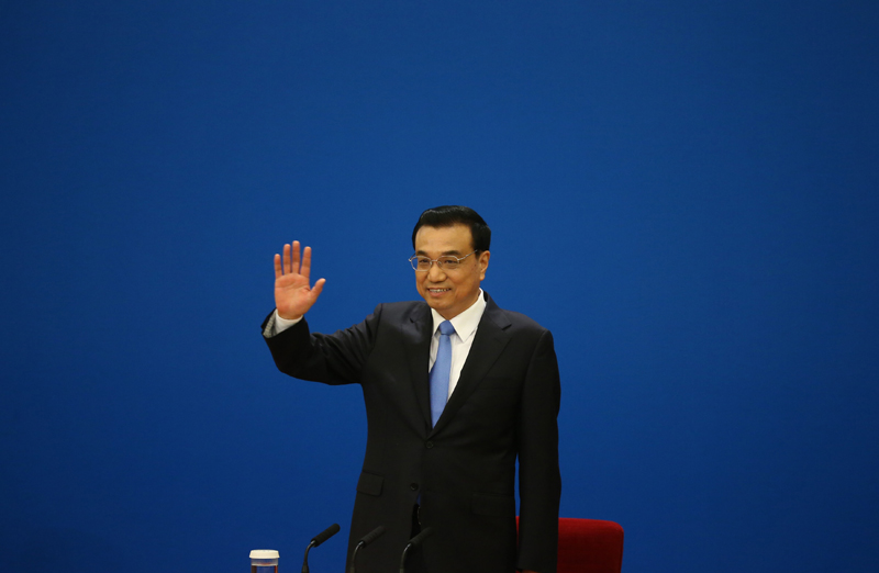 3月15日，國(guó)務(wù)院總理李克強(qiáng)在北京人民大會(huì)堂與中外記者見(jiàn)面，并回答記者提問(wèn)。新華社記者 陳建力 攝