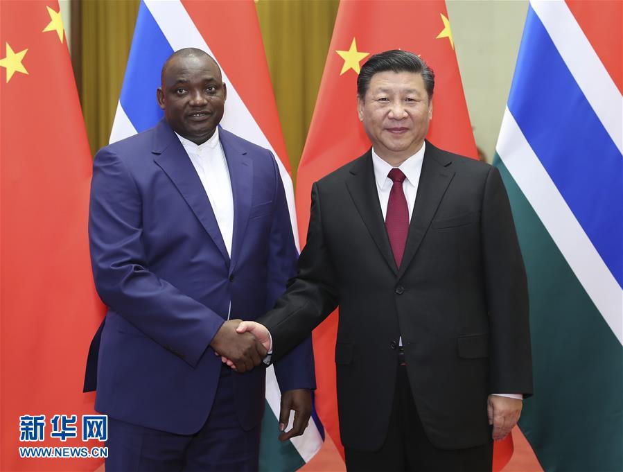 (時政)(1)習近平同岡比亞總統(tǒng)巴羅舉行會談