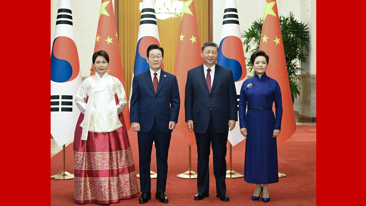 習(xí)近平同韓國總統(tǒng)李在明舉行會談