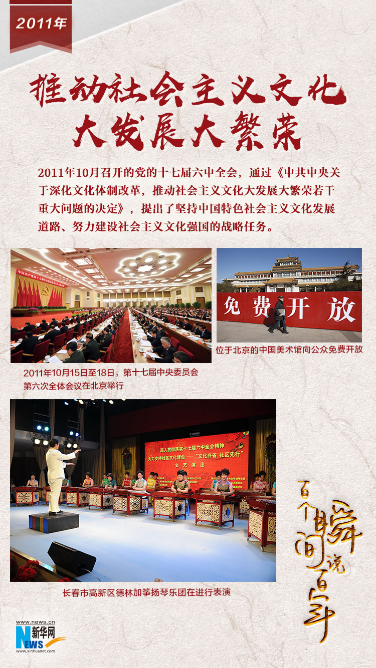 2011，推動社會主義文化大發(fā)展大繁榮