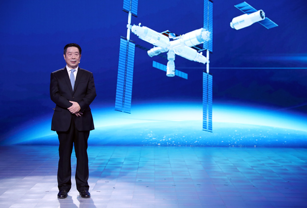 將要建造的空間站基本構(gòu)型有三個艙，構(gòu)成英文T字型