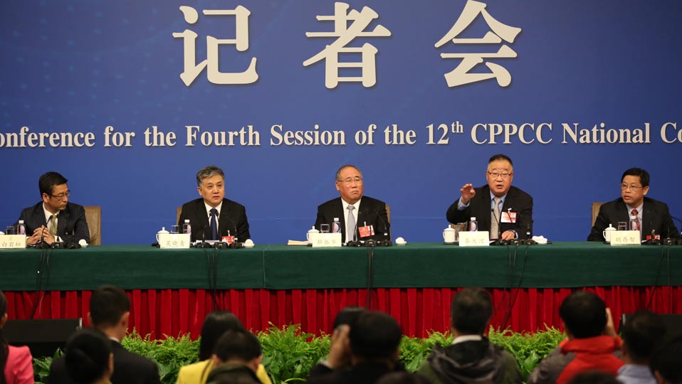 解振華、秦大河、吳曉青、胡存智、白巖松答記者問