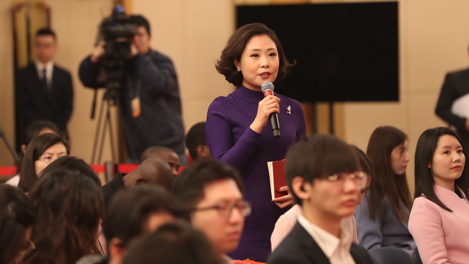 中國(guó)國(guó)際電視臺(tái)CGTN記者提問