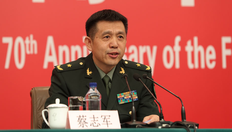 閱兵領導小組辦公室副主任、中央軍委聯(lián)合參謀部作戰(zhàn)局副局長蔡志軍
