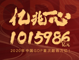 億兆一心！2020年中國GDP首次超百萬億！