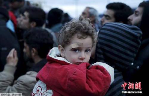 滯留希臘的難民。