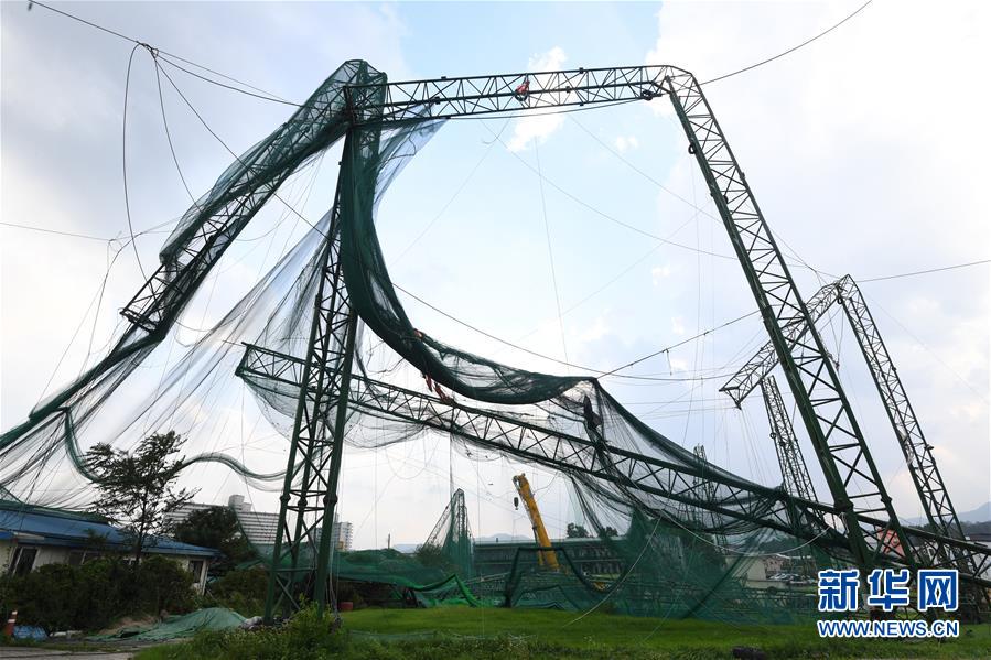 (國際)(6)超強(qiáng)臺風(fēng)“美莎克”過境韓國致1死1傷