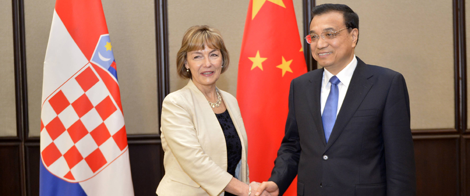 李克強(qiáng)會(huì)見克羅地亞總理代表、第一副總理兼外長普希奇