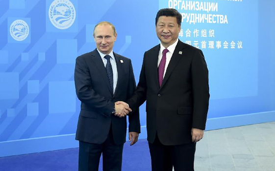 普京迎接習近平出席上合峰會